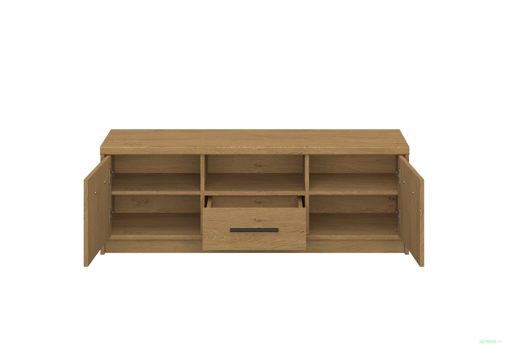 Зображення 5 - Тумба під ТВ VMV holding Паві / Pavi з 2 дверцятами, полицею та шухлядою 125 см, Дуб Кам'яний