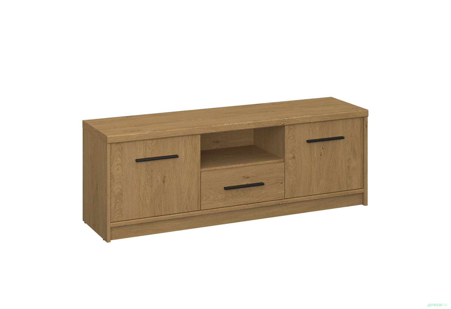 Зображення 3 - Тумба під ТВ VMV holding Паві / Pavi з 2 дверцятами, полицею та шухлядою 125 см, Дуб Кам'яний