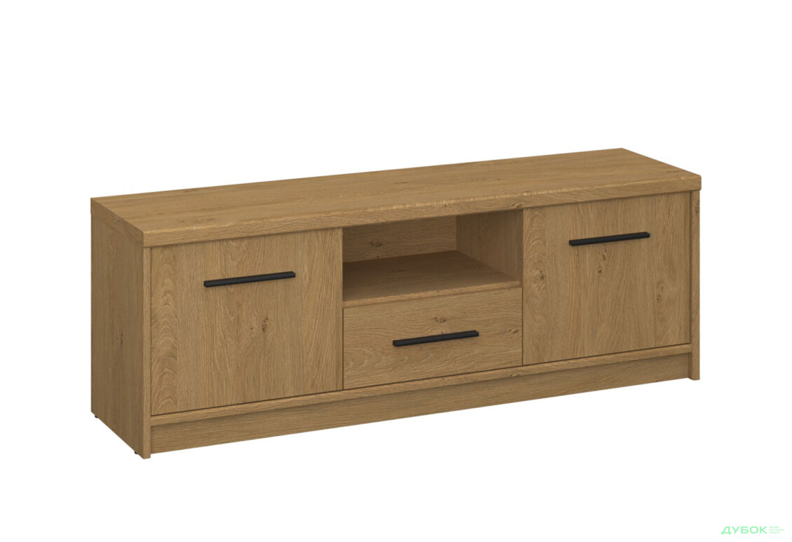 Зображення 3 - Тумба під ТВ VMV holding Паві / Pavi з 2 дверцятами, полицею та шухлядою 125 см, Дуб Кам'яний