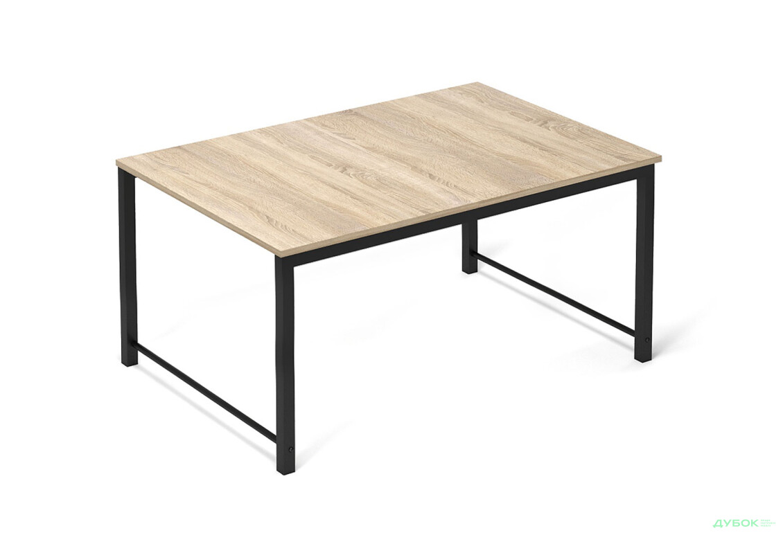 Стол журнальный трансформер Art In Head Джаст Фиджи / Just Fiji 65x44 см, черный металл / дуб сонома