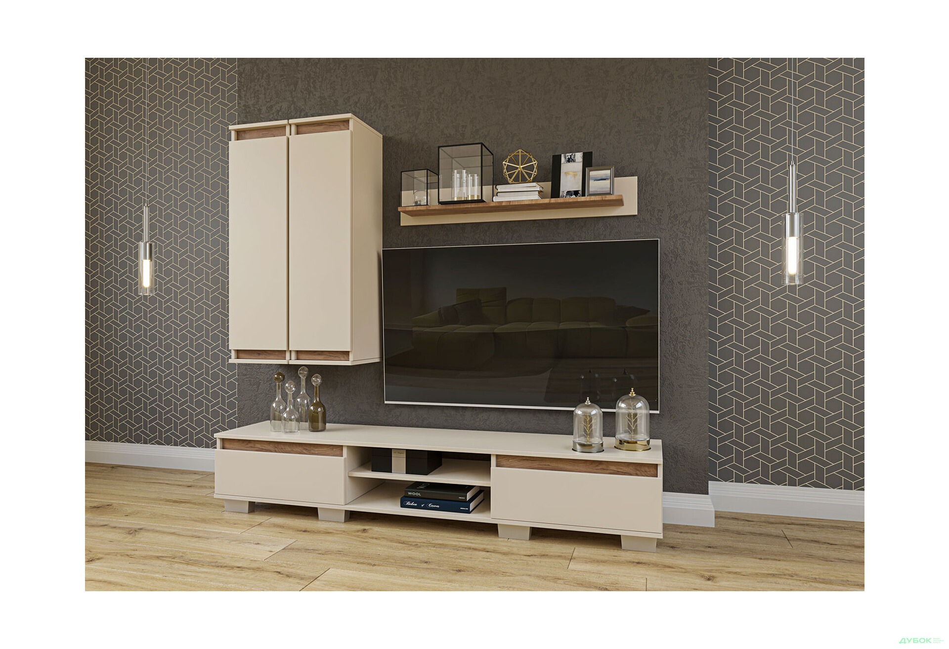 Изображение 1 - Стенка Garant Лилу 175 см сатин / дуб крафт табако