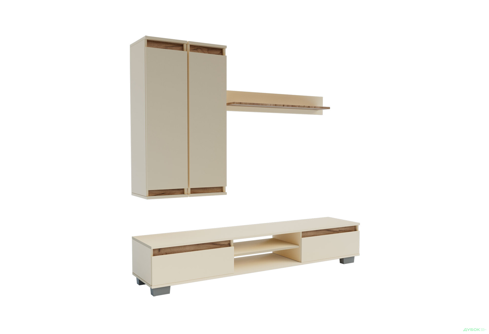 Изображение 2 - Стенка Garant Лилу 175 см сатин / дуб крафт табако