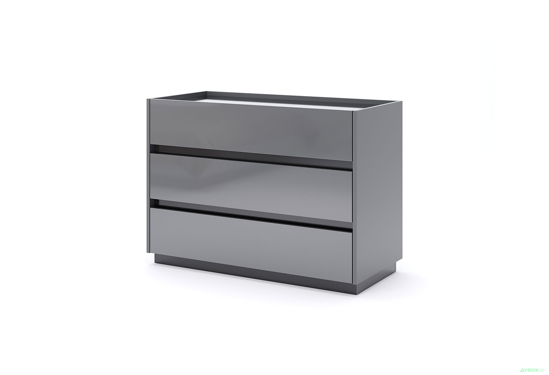 Комод MiroMark Тео з 3 шухлядами 100 см, мат антрацит / мат графіт - Зображення 1 Зображення 1 - Комод MiroMark Тео з 3 шухлядами 100 см, мат антрацит / мат графіт