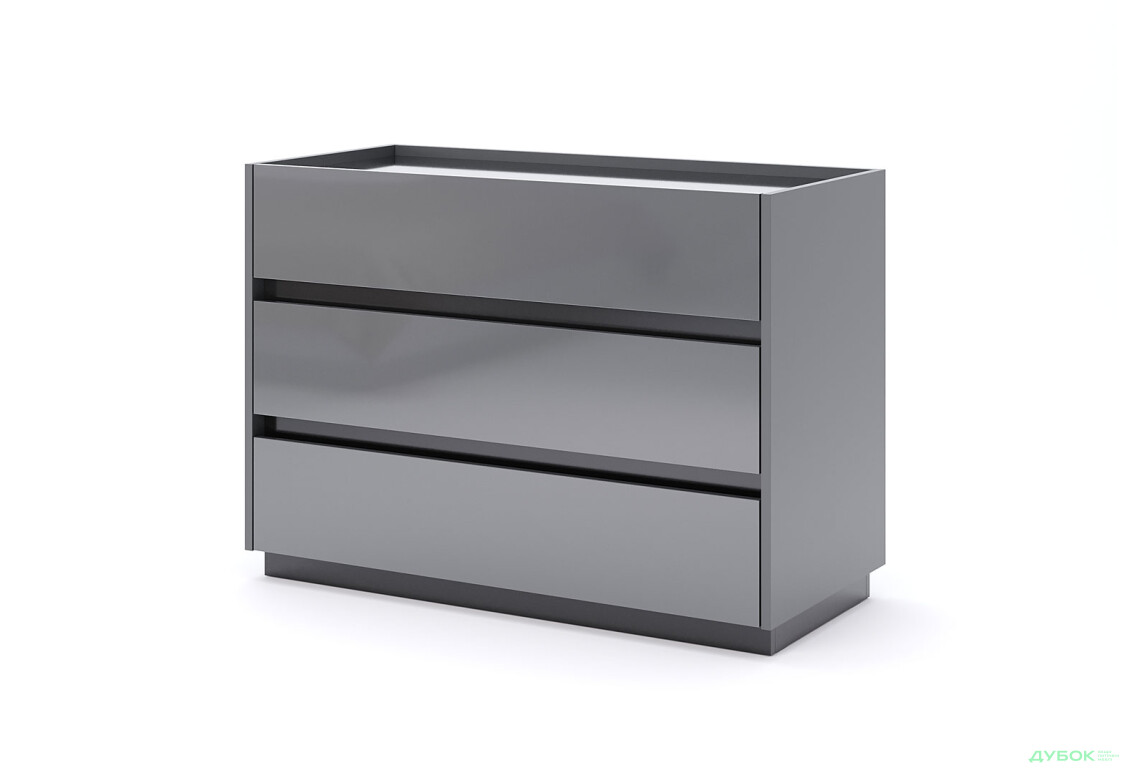 Комод MiroMark Тео з 3 шухлядами 100 см, мат антрацит / мат графіт - Зображення 1 Зображення 1 - Комод MiroMark Тео з 3 шухлядами 100 см, мат антрацит / мат графіт