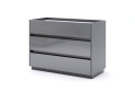 Комод MiroMark Тео з 3 шухлядами 100 см, мат антрацит / мат графіт - Зображення 1 Зображення 1 - Комод MiroMark Тео з 3 шухлядами 100 см, мат антрацит / мат графіт
