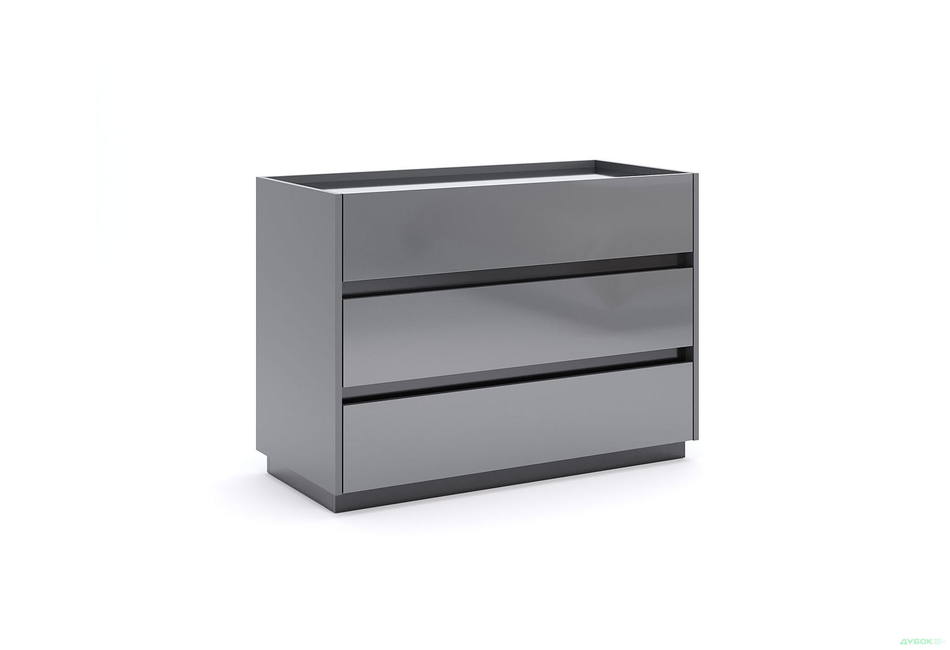 Комод MiroMark Тео з 3 шухлядами 100 см, мат антрацит / мат графіт - Зображення 3 Зображення 3 - Комод MiroMark Тео з 3 шухлядами 100 см, мат антрацит / мат графіт
