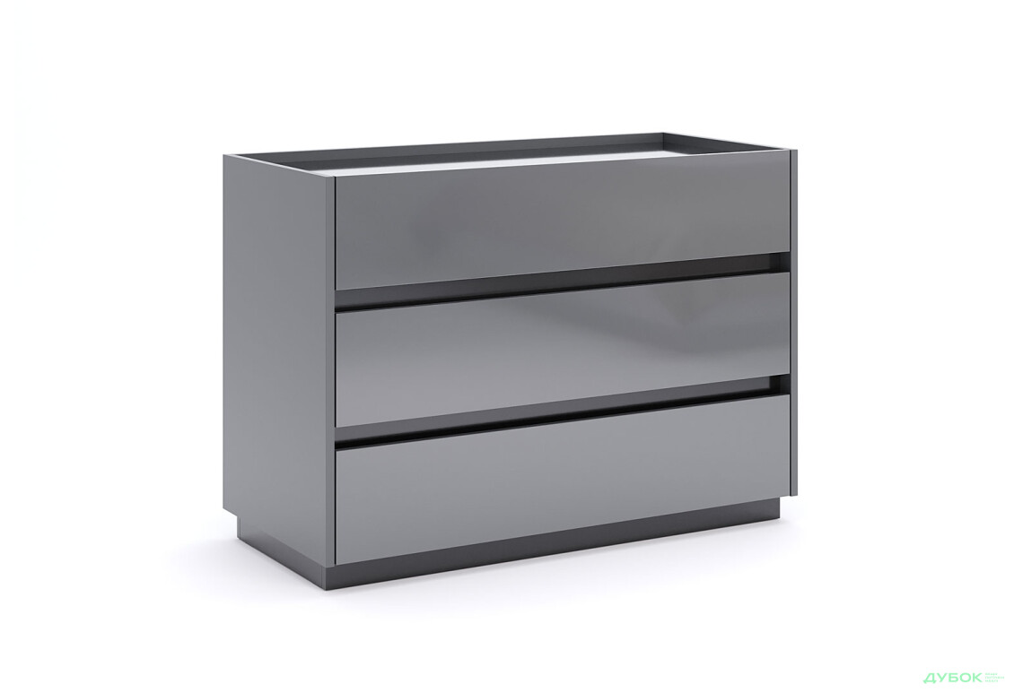 Комод MiroMark Тео з 3 шухлядами 100 см, мат антрацит / мат графіт - Зображення 3 Зображення 3 - Комод MiroMark Тео з 3 шухлядами 100 см, мат антрацит / мат графіт