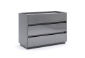 Комод MiroMark Тео з 3 шухлядами 100 см, мат антрацит / мат графіт - Зображення 3 Зображення 3 - Комод MiroMark Тео з 3 шухлядами 100 см, мат антрацит / мат графіт