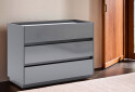 Комод MiroMark Тео з 3 шухлядами 100 см, мат антрацит / мат графіт - Зображення 2 Зображення 2 - Комод MiroMark Тео з 3 шухлядами 100 см, мат антрацит / мат графіт