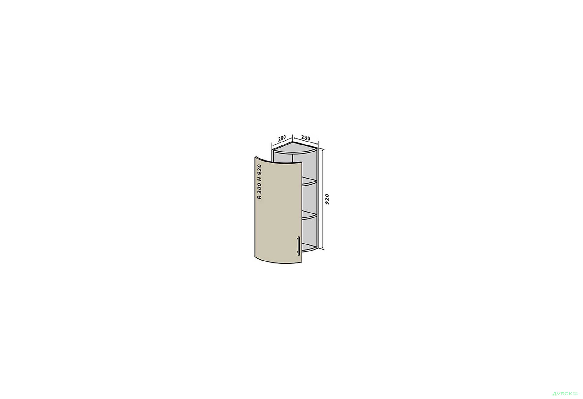 Изображение 1 - В56R+ Полки угловые 92 МоДа / MoDa Вип-Мастер