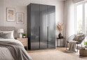 Зображення 3 - Шафа MiroMark Тео 3-дверна 134 см, мат антрацит / мат графіт