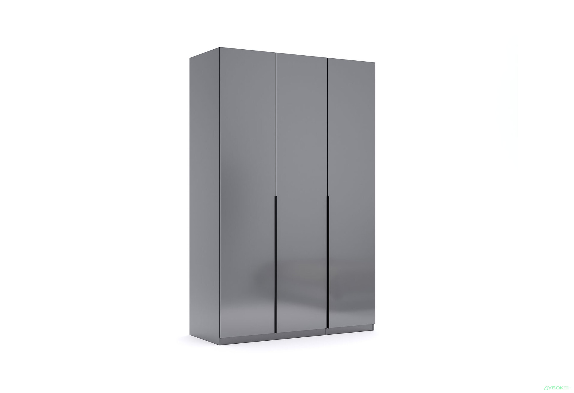 Шафа MiroMark Тео 3-дверна 134 см, мат антрацит / мат графіт - Зображення 2 Зображення 2 - Шафа MiroMark Тео 3-дверна 134 см, мат антрацит / мат графіт