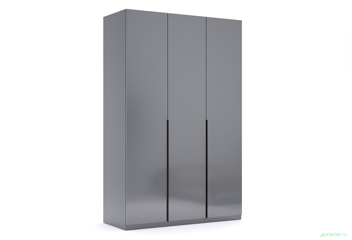 Шафа MiroMark Тео 3-дверна 134 см, мат антрацит / мат графіт - Зображення 2 Зображення 2 - Шафа MiroMark Тео 3-дверна 134 см, мат антрацит / мат графіт