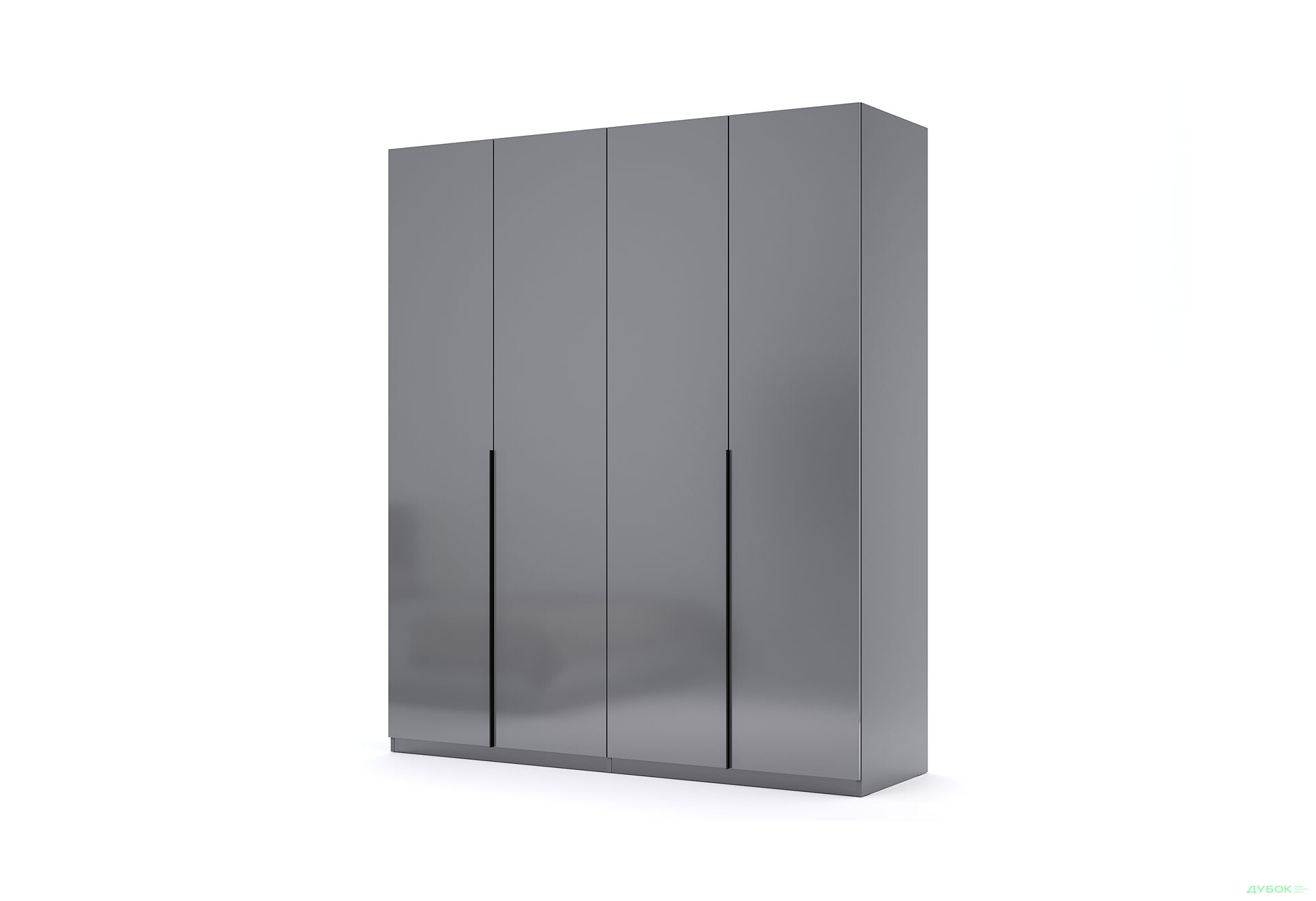 Зображення 1 - Шафа MiroMark Тео 4-дверна 179 см, мат антрацит / мат графіт