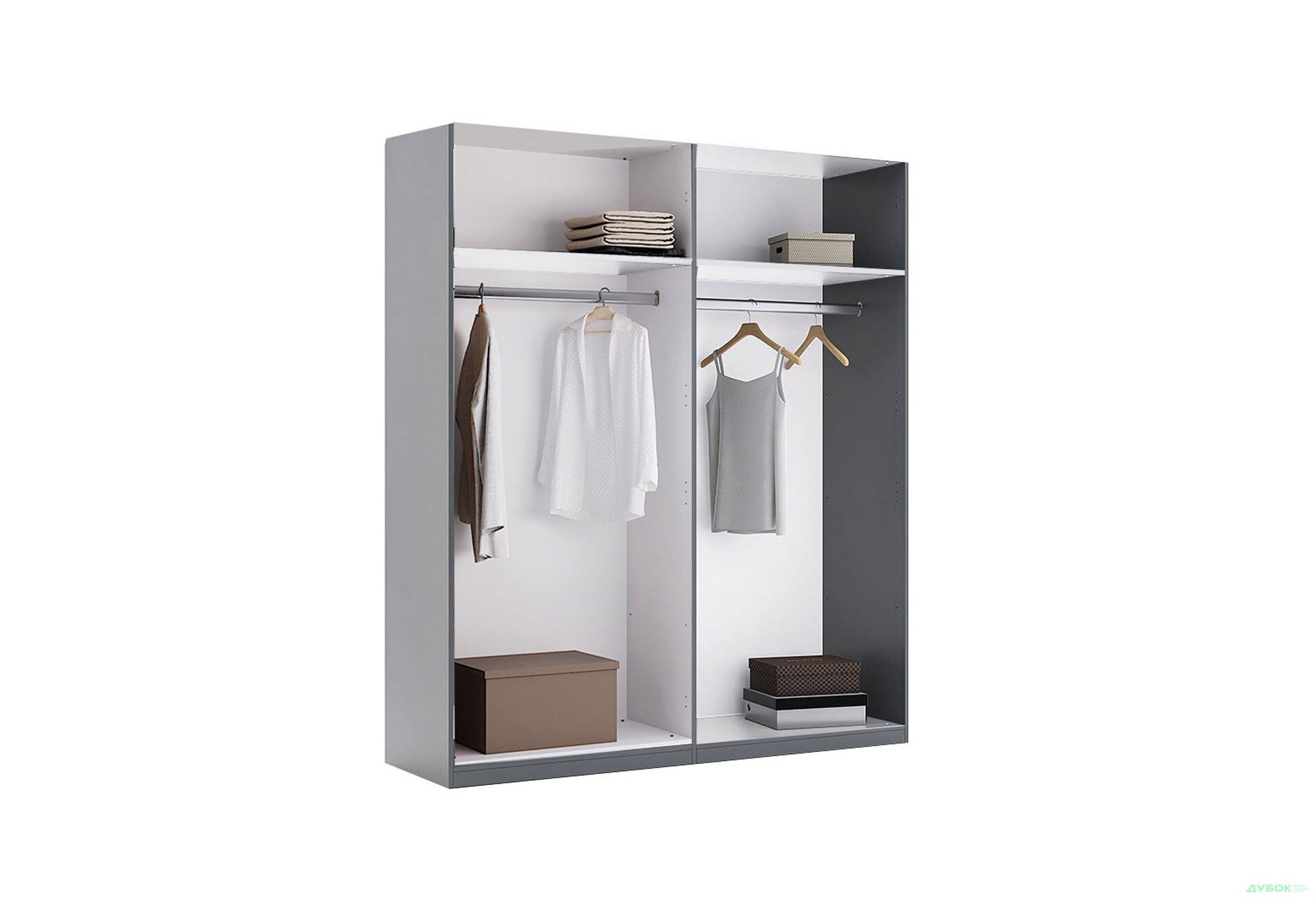 Зображення 4 - Шафа MiroMark Тео 4-дверна 179 см, мат антрацит / мат графіт