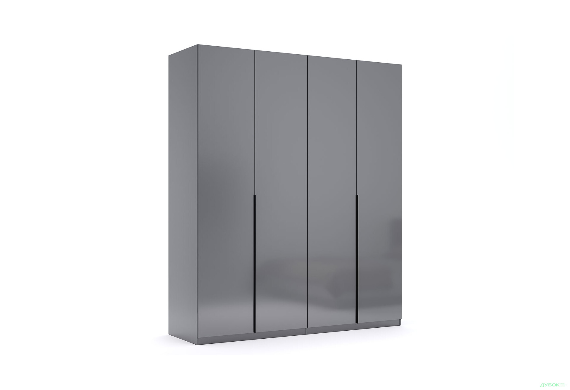 Зображення 3 - Шафа MiroMark Тео 4-дверна 179 см, мат антрацит / мат графіт