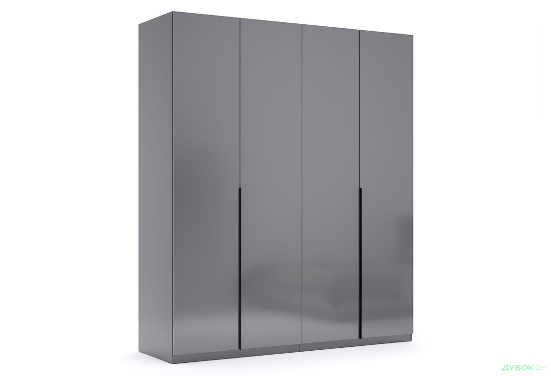 Зображення 3 - Шафа MiroMark Тео 4-дверна 179 см, мат антрацит / мат графіт