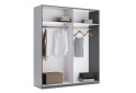 Шафа-купе MiroMark Тео 2-дверна із дзеркалом 150 см, мат антрацит / мат графіт - Зображення 2 Зображення 2 - Шафа-купе MiroMark Тео 2-дверна із дзеркалом 150 см, мат антрацит / мат графіт