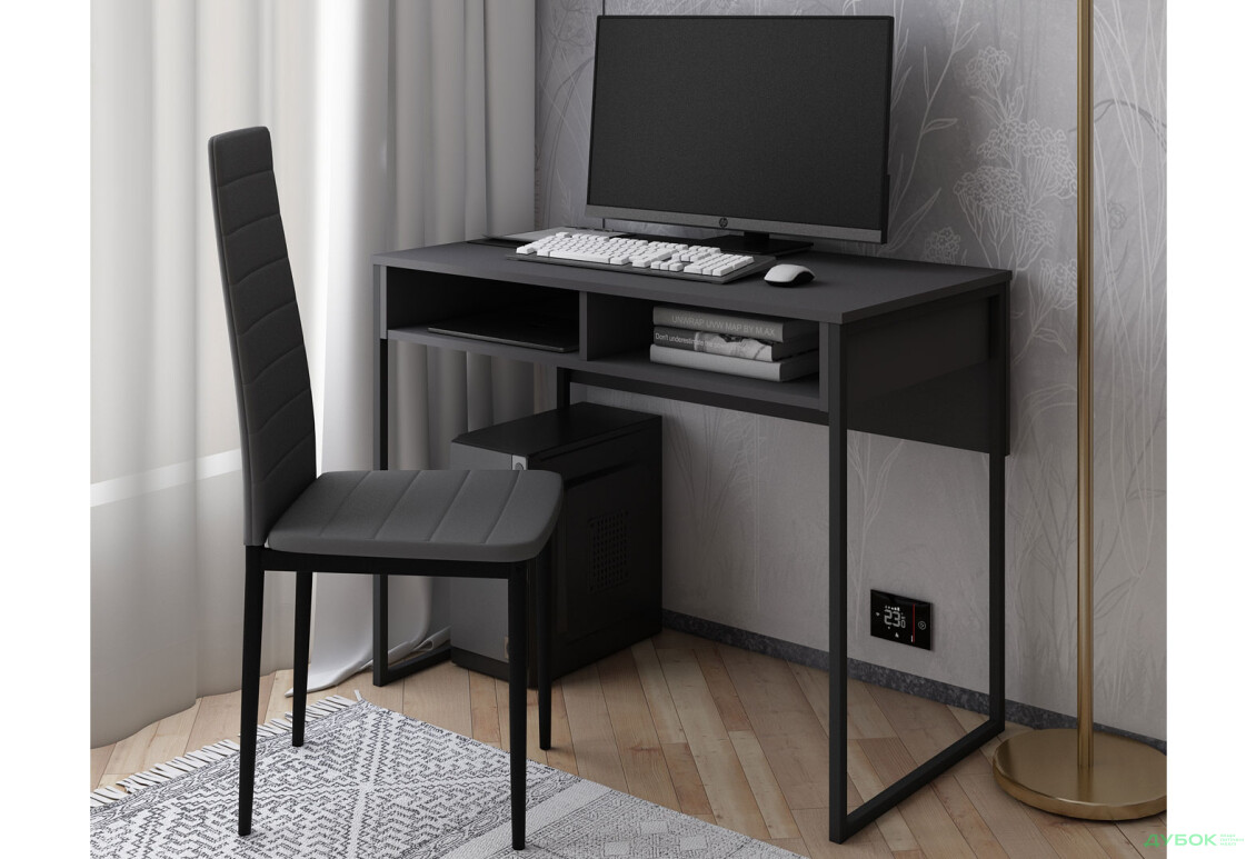 Изображение 5 - Стол письменный Doros Барт с полкой 100х55 см, Графит