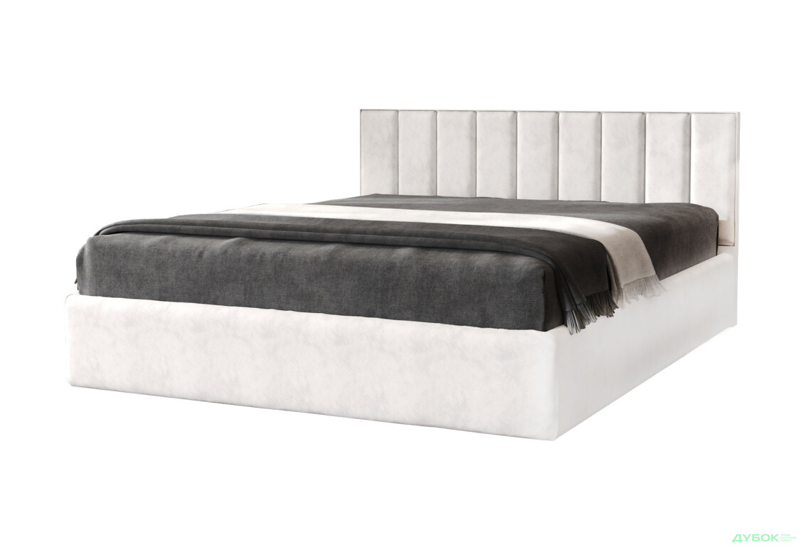 Кровать Арбор Древ Рафаэль 160х200, сосна, подъемное, фанерный каркас, белый (Лагуна 0)