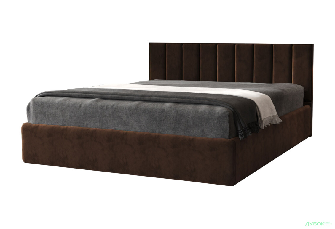 Кровать Арбор Древ Рафаэль 160х200, сосна, подъемное, фанерный каркас, коричневый (Лагуна 15)