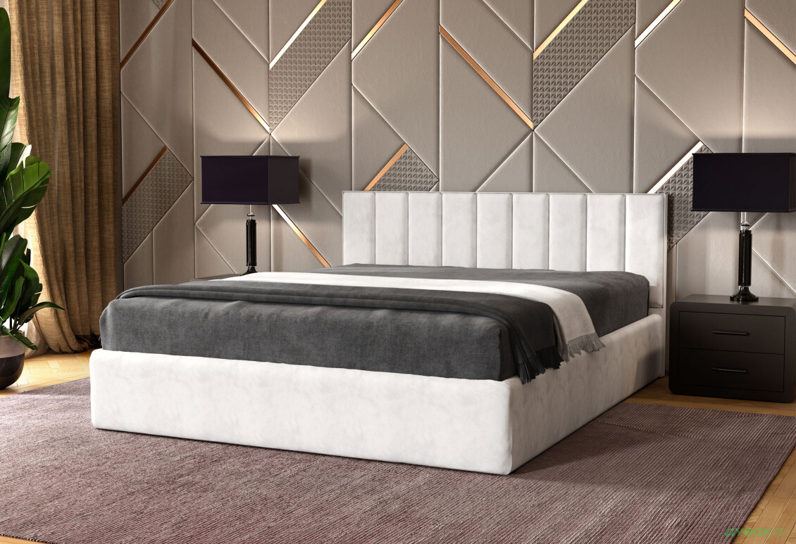 Ліжко-подіум Arbor Drev Рафаель 180х200, сосна, підйомне, металевий каркас, білий (Лагуна 0) - Зображення 2 Зображення 2 - Ліжко-подіум Arbor Drev Рафаель 180х200, сосна, підйомне, металевий каркас, білий (Лагуна 0)