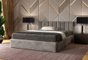 Фото 2 - Кровать Арбор Древ Рафаэль 180х200, сосна, подъемное, металлический каркас, серый (Лагуна 43)