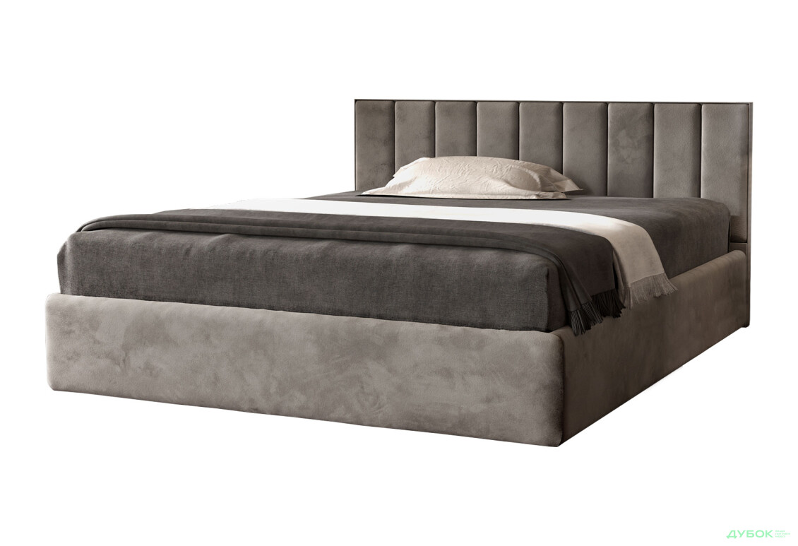 Кровать Арбор Древ Рафаэль 180х200, сосна, подъемное, металлический каркас, серый (Лагуна 43)