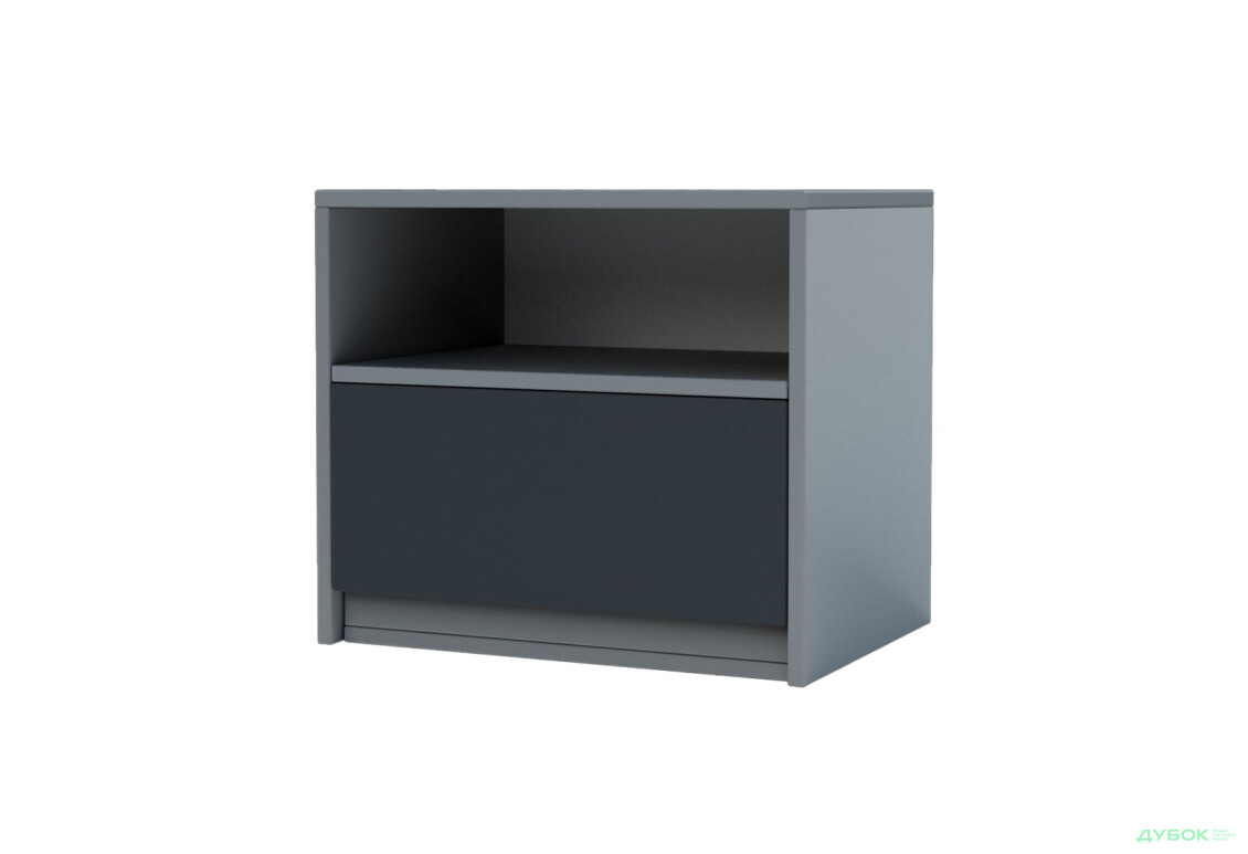 Тумба прикроватная Garant Вива / Viva с ящиком 50 см, шиншилла грей/серый графит