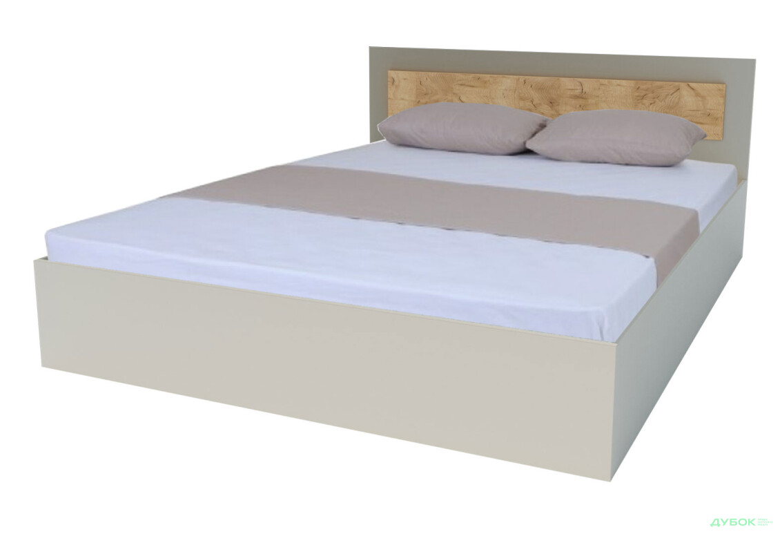 Ліжко Garant NV Віва / Viva 160 см, сатин / дуб крафт золотий