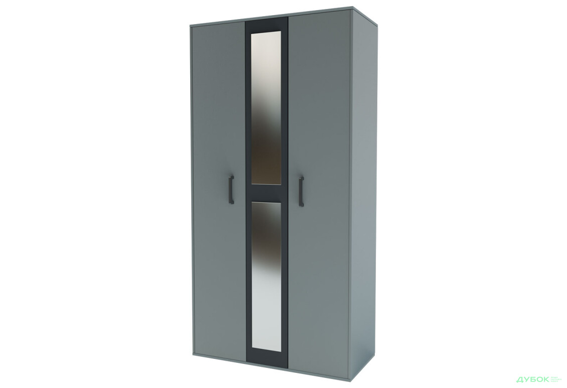 Шкаф Garant Вива / Viva 3-дверна 120 см, шиншилла грей / серый графит