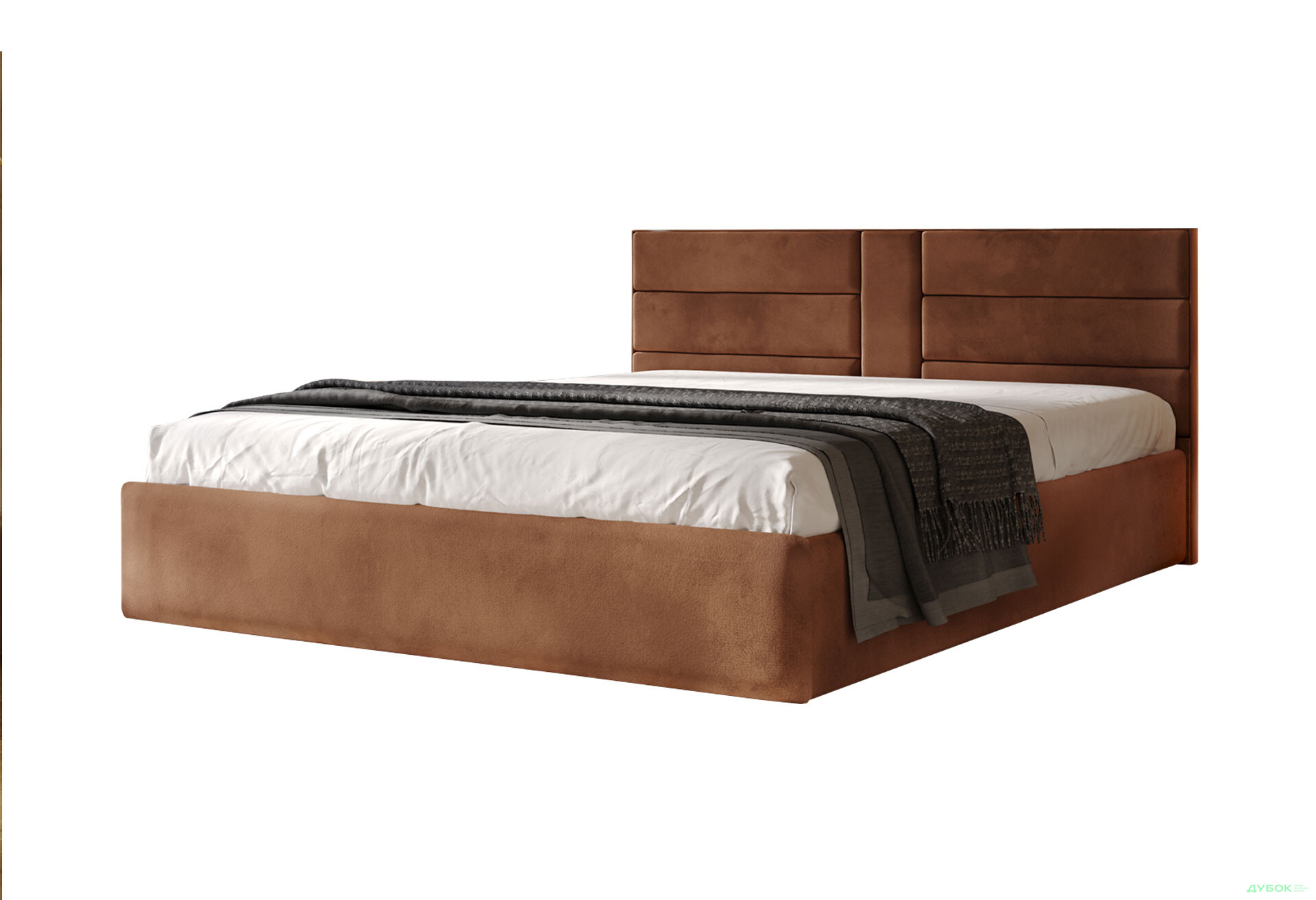 Фото 1 - Кровать Арбор Древ Виктория 180х200, сосна, подъемное, металлический каркас, коричневый (Лагуна 15)