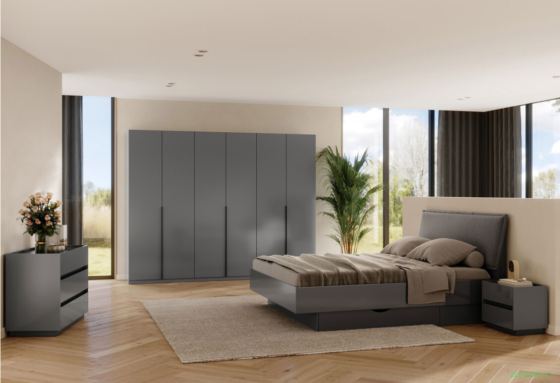Спальня Тео Комплект 2Д+4Д MiroMark - Зображення 1 Зображення 1 - Спальня Тео Комплект 2Д+4Д MiroMark