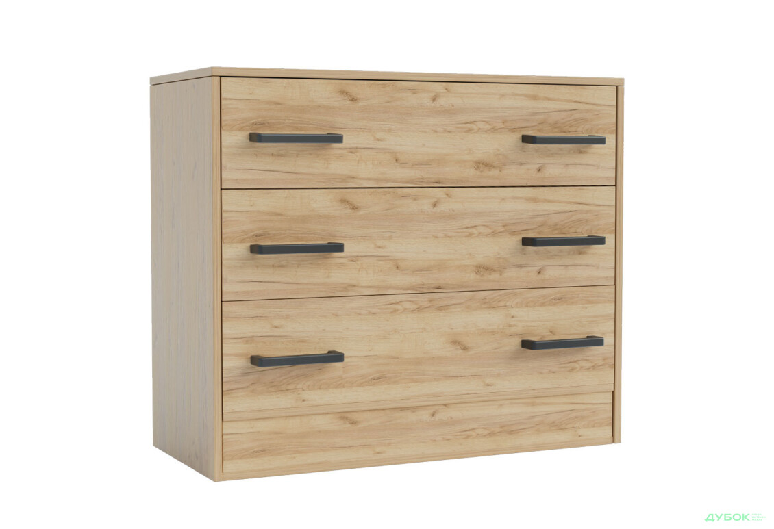 Изображение 2 - Комод Garant Вива / Viva с 3 ящиками 90 см, дуб крафт золотой