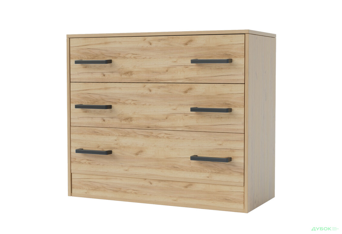 Комод Garant Вива / Viva с 3 ящиками 90 см, дуб крафт золотой