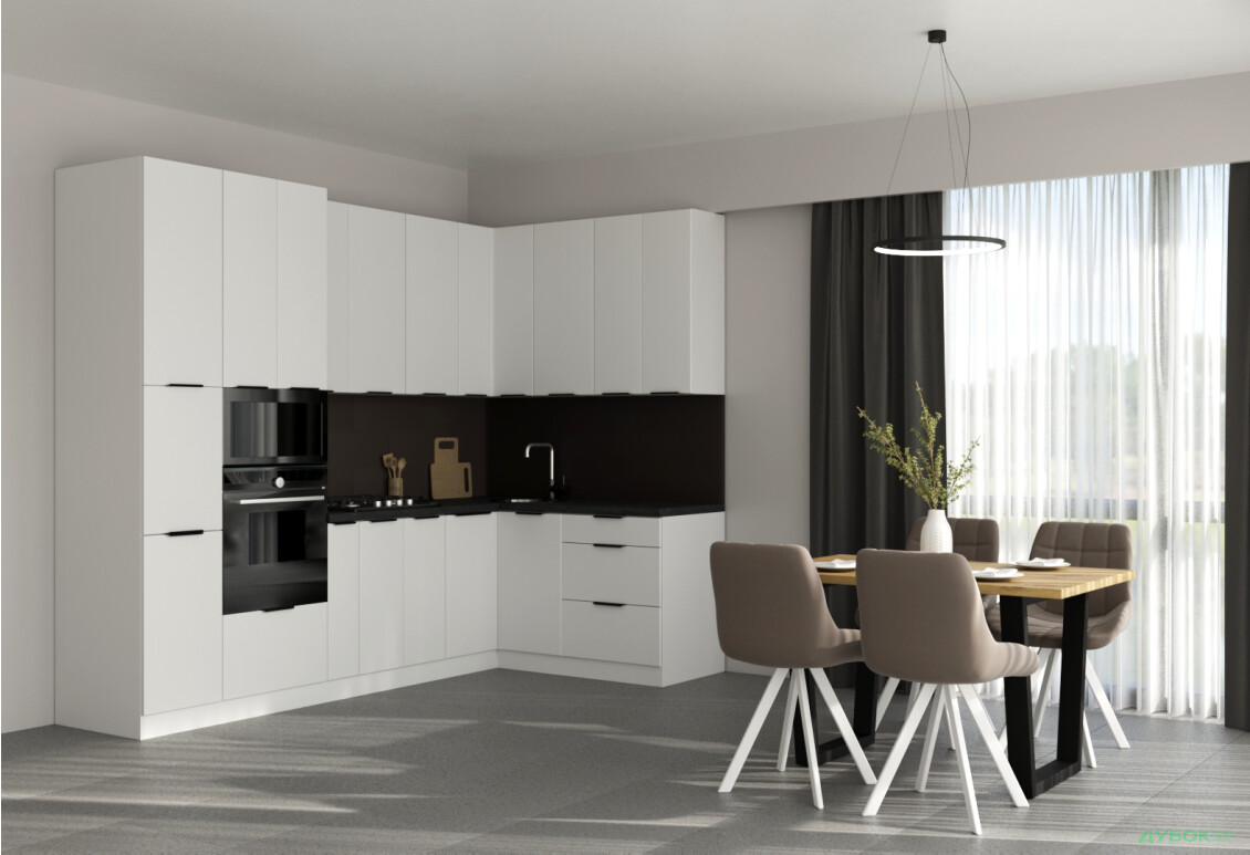 Кухня Вип-Мастер Флэт Люкс 1.6х2.8, белый - Изображение 1 Изображение 1 - Кухня Вип-Мастер Флэт Люкс 1.6х2.8, белый