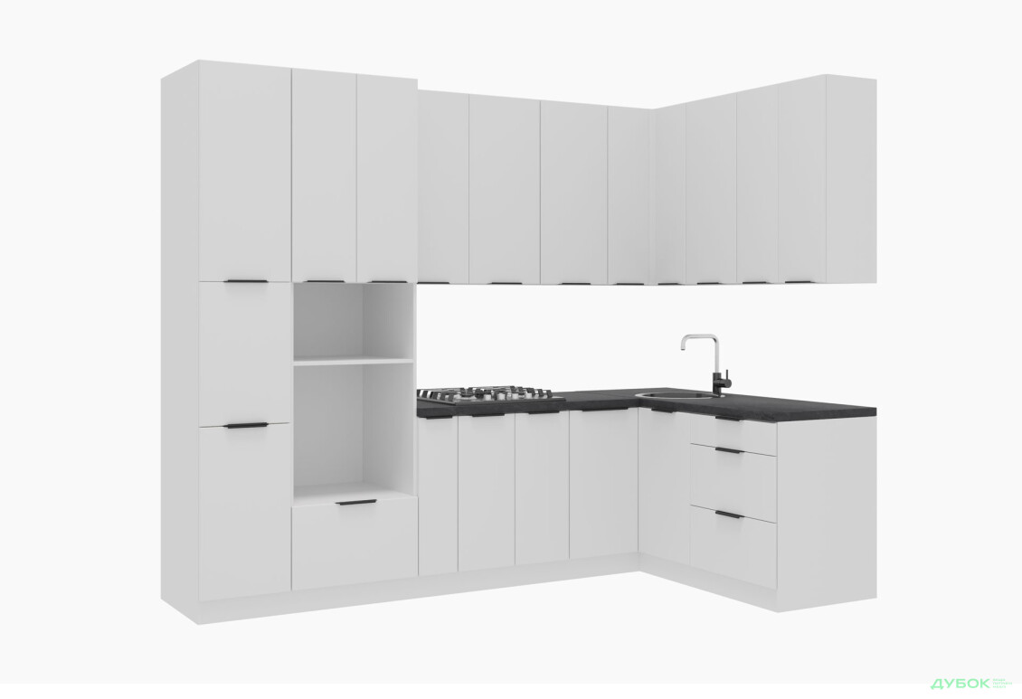 Кухня Вип-Мастер Флэт Люкс 1.6х2.8, белый - Изображение 2 Изображение 2 - Кухня Вип-Мастер Флэт Люкс 1.6х2.8, белый