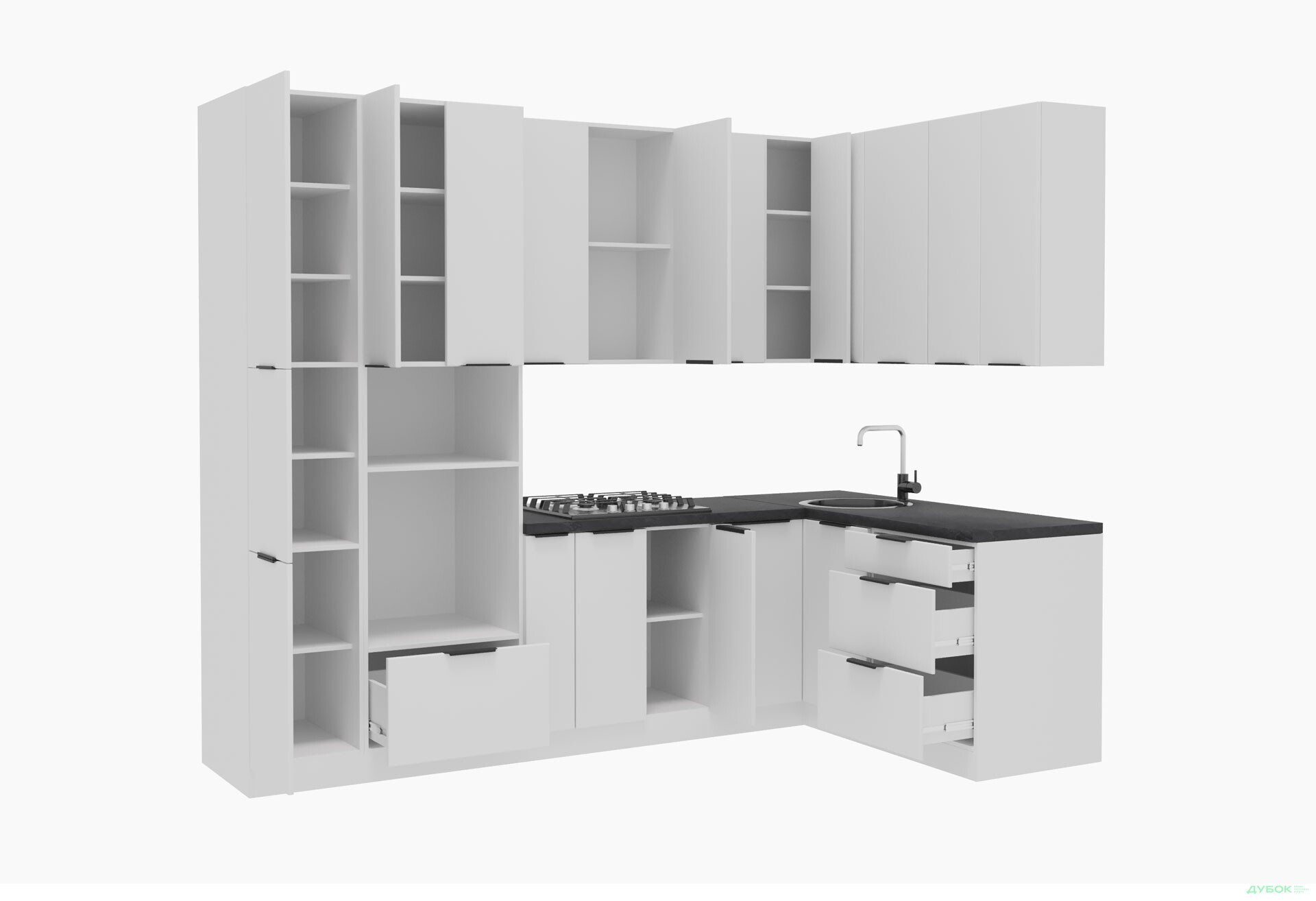 Кухня Вип-Мастер Флэт Люкс 1.6х2.8, белый - Изображение 3 Изображение 3 - Кухня Вип-Мастер Флэт Люкс 1.6х2.8, белый