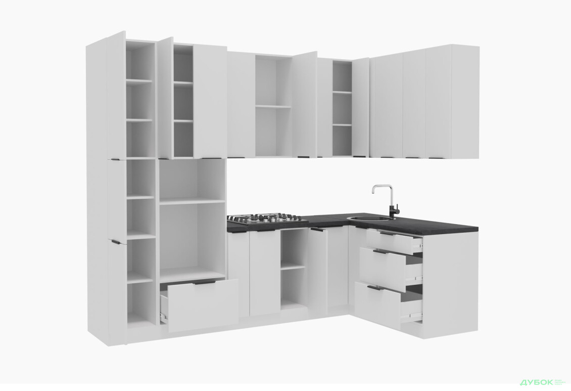 Кухня Вип-Мастер Флэт Люкс 1.6х2.8, белый - Изображение 3 Изображение 3 - Кухня Вип-Мастер Флэт Люкс 1.6х2.8, белый