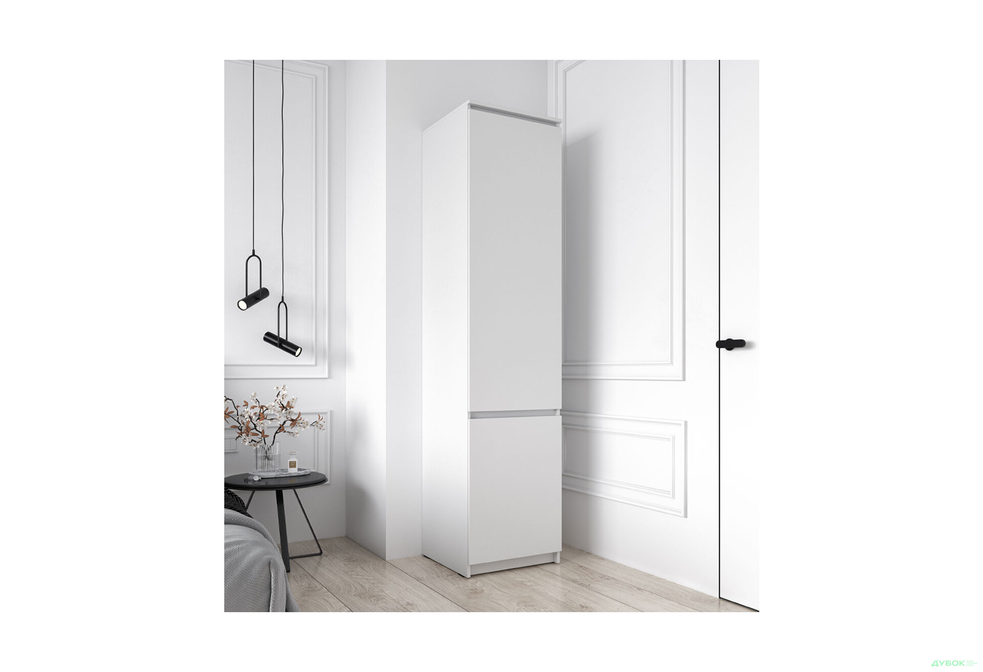 Шафа-пенал закритий Moreli T218 (штанга) 50 см, білий - Зображення 3 Зображення 3 - Шафа-пенал закритий Moreli T218 (штанга) 50 см, білий