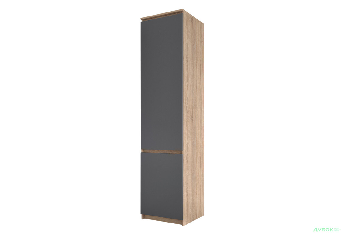 Шафа-пенал закритий Moreli T217 (полички) 50 см, дуб сонома / антрацит
