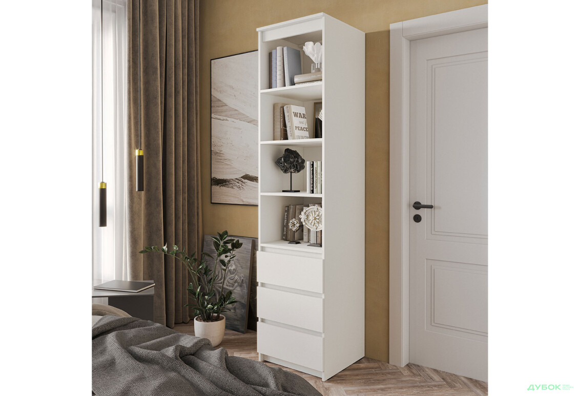 Изображение 2 - Шкаф-стеллаж комбинированный Moreli T219 с ящиками 50 см, белый