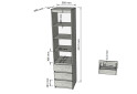 Фото 3 - Шкаф-стеллаж комбинированный Moreli T219 с ящиками 50 см, капучино / антрацит