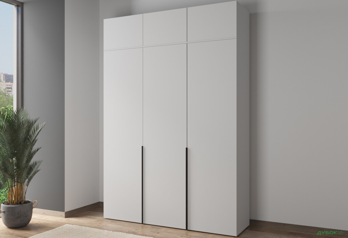 Шафа Moreli Ліберті (ST0027) 3-дверна з антресолею 180 см, біла - Зображення 2 Зображення 2 - Шафа Moreli Ліберті (ST0027) 3-дверна з антресолею 180 см, біла