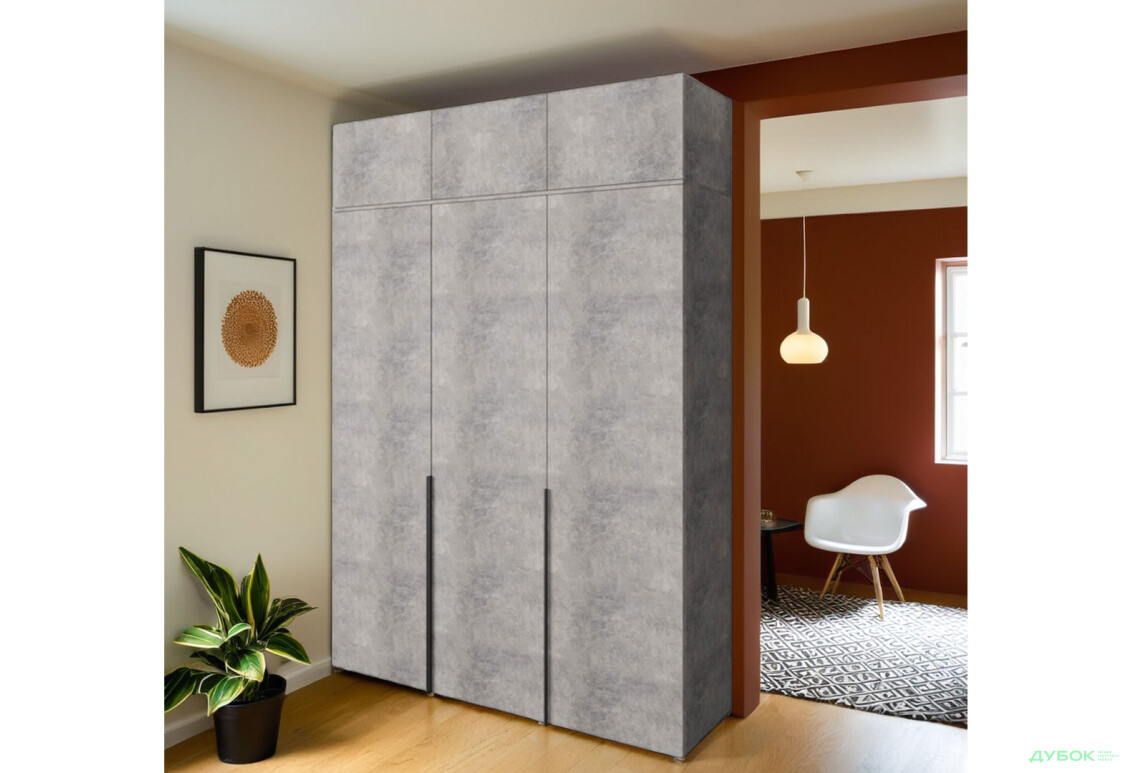 Изображение 2 - Шкаф Moreli Либерти (ST0027) 3-дверный с антресолью 180 см, бетон