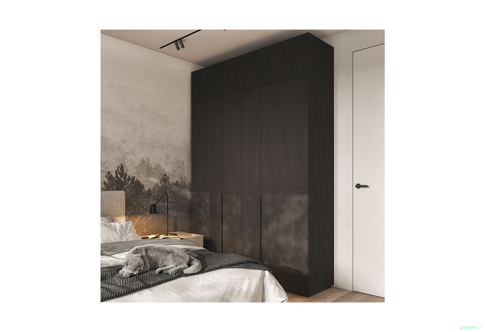 Шафа Moreli Ліберті (ST0027) 3-дверна з антресолею 180 см, венге магія - Зображення 4 Зображення 4 - Шафа Moreli Ліберті (ST0027) 3-дверна з антресолею 180 см, венге магія