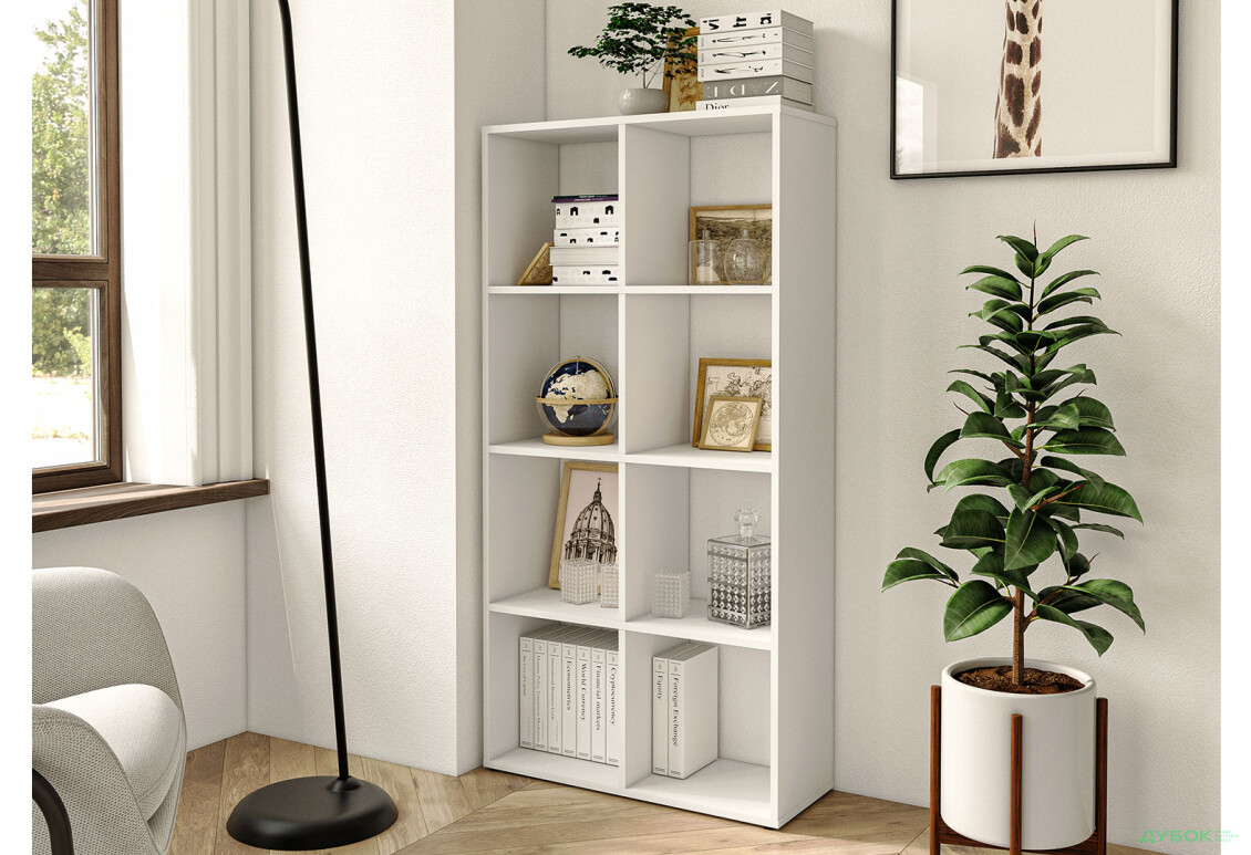 Стелаж на 8 комірок Moreli GT10 72 см, білий - Зображення 2 Зображення 2 - Стелаж на 8 комірок Moreli GT10 72 см, білий