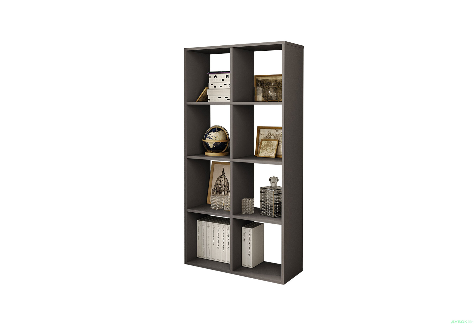 Стелаж на 8 комірок Moreli GT10 72 см, антрацит - Зображення 1 Зображення 1 - Стелаж на 8 комірок Moreli GT10 72 см, антрацит