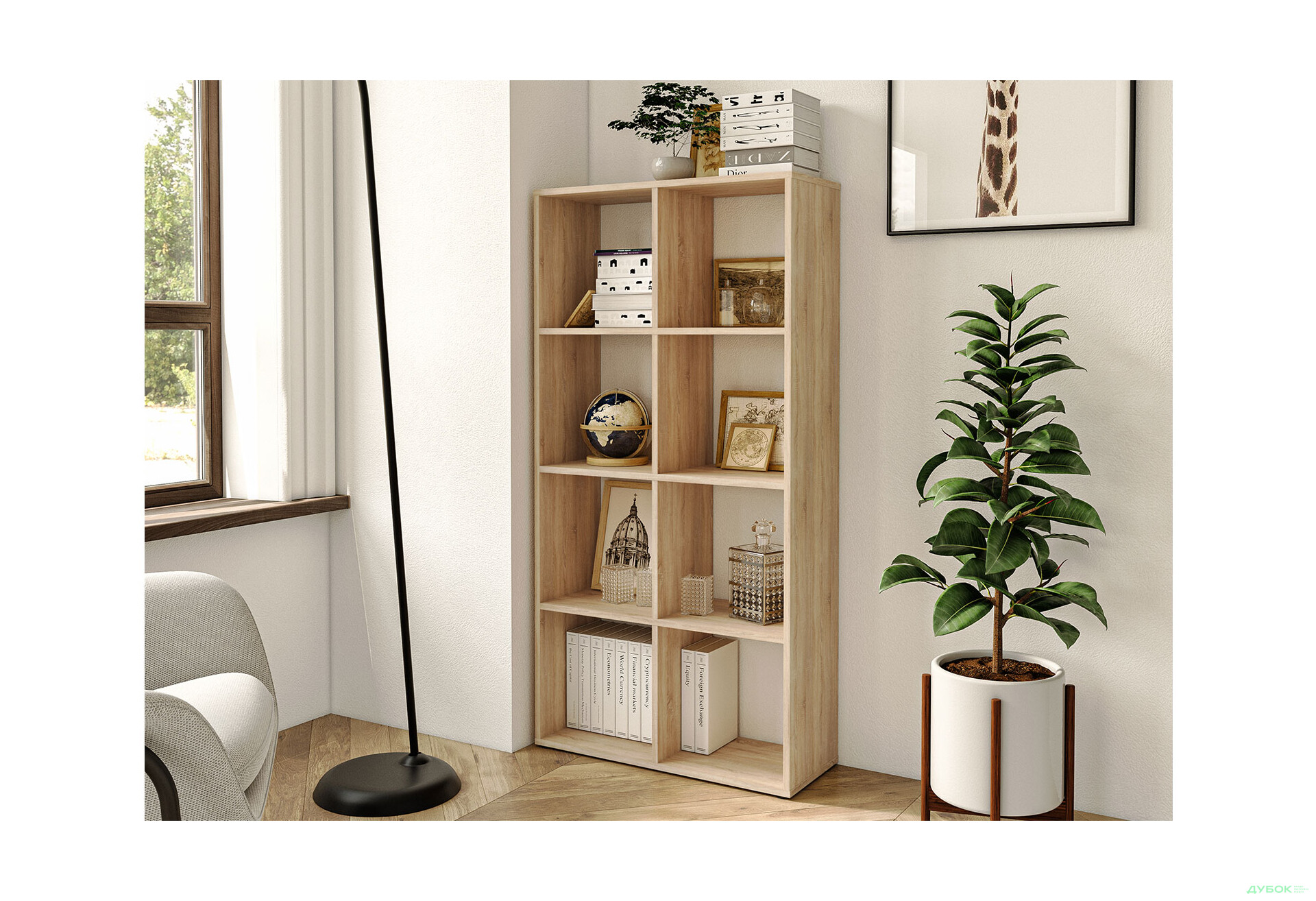 Изображение 2 - Стеллаж на 8 ячеек Moreli GT10 72 см, дуб сонома