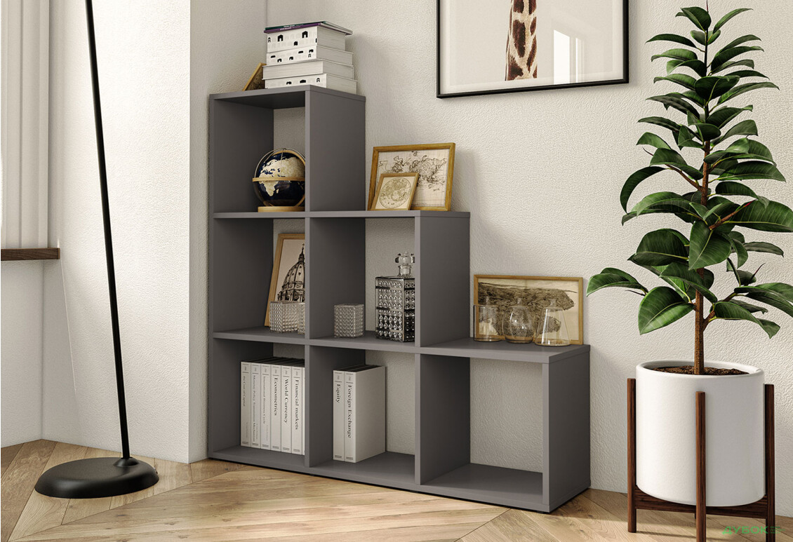 Изображение 2 - Стеллаж лесенка на 6 ячеек Moreli GT39 107 см, антрацит